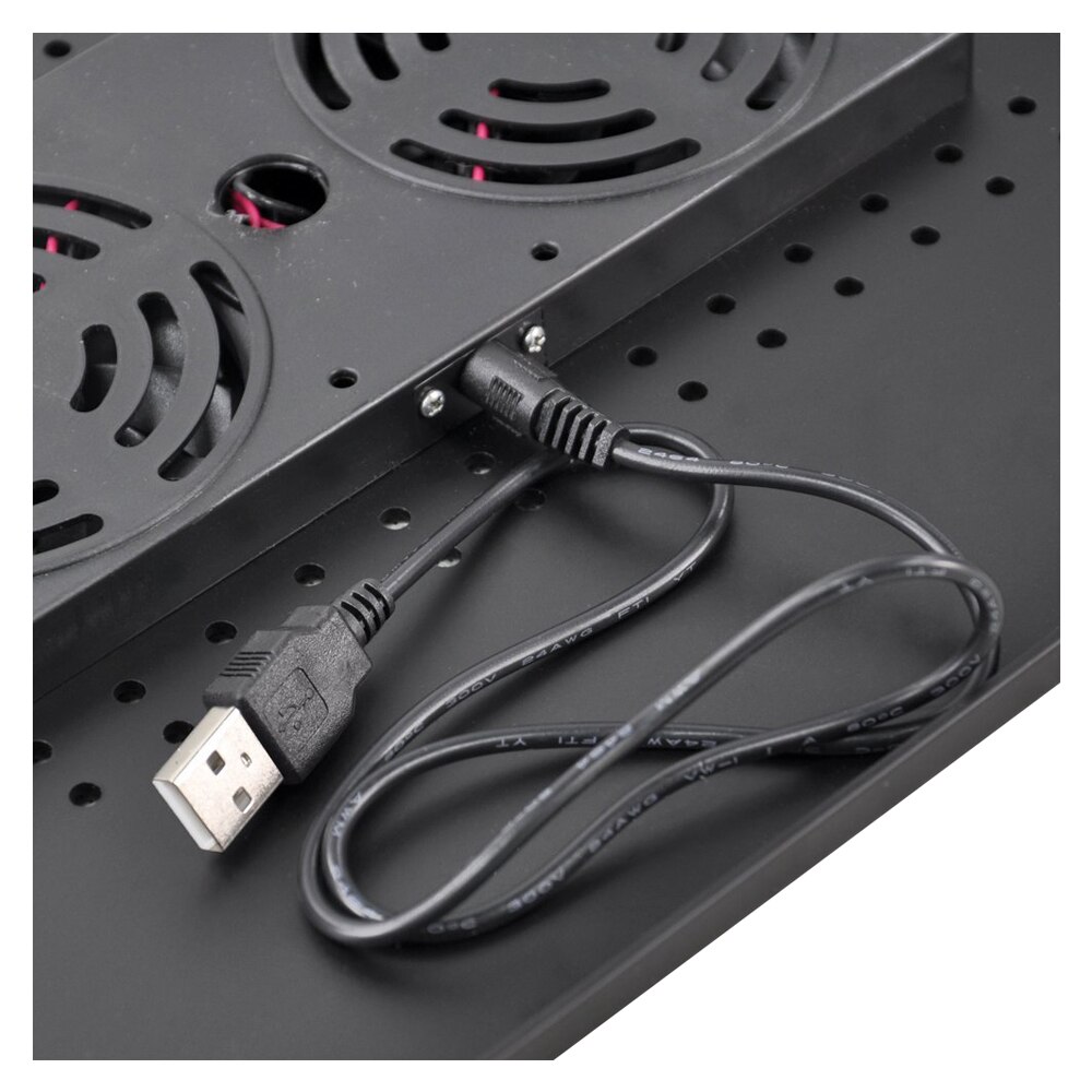 360 degree Folding Adjustable Laptop Computer Notebook Glossy Table Stand Bed Lap Sofa Desk Tray & Fan (Black)