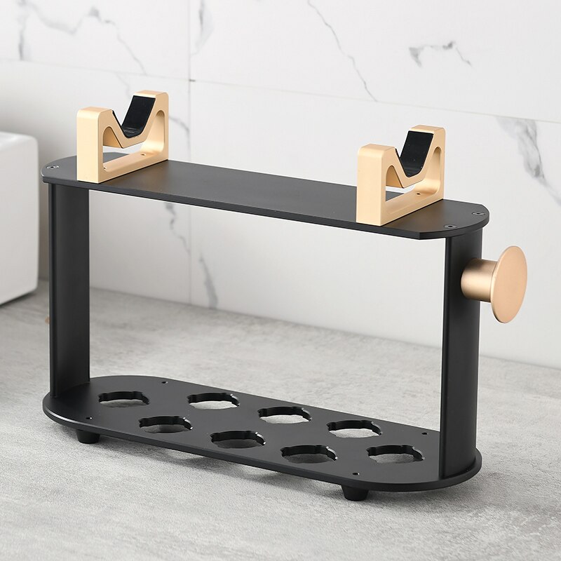 Dyson airwrap stand airwarp bracket airwrap storage airwrap organizer airwrap set Dyson airwrap rack Dyson Airwrap stand holder: Black golden on desk