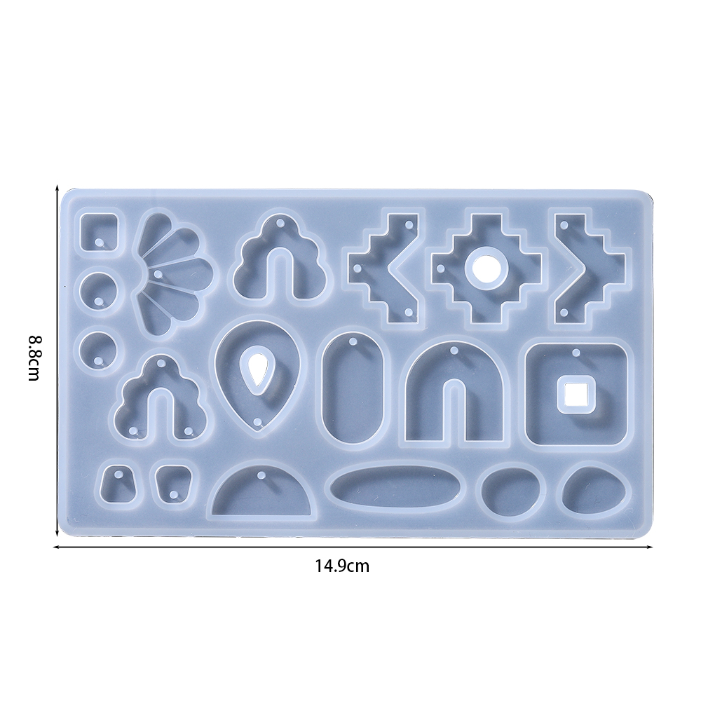 Silicone Earrings Mold Earring Resin Mold Jewelry Making Casting Tools Earring Hooks for Craft DIY Charms Pendant Earring Making: black