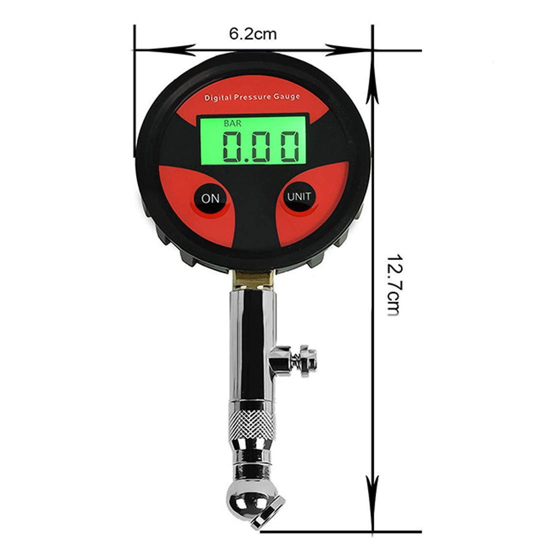 LCD Digital Tyre Tire Air Pressure Gauge 0-200PSI Motorcycle Car Truck Bike Tester Monitoring System 360 Rotation