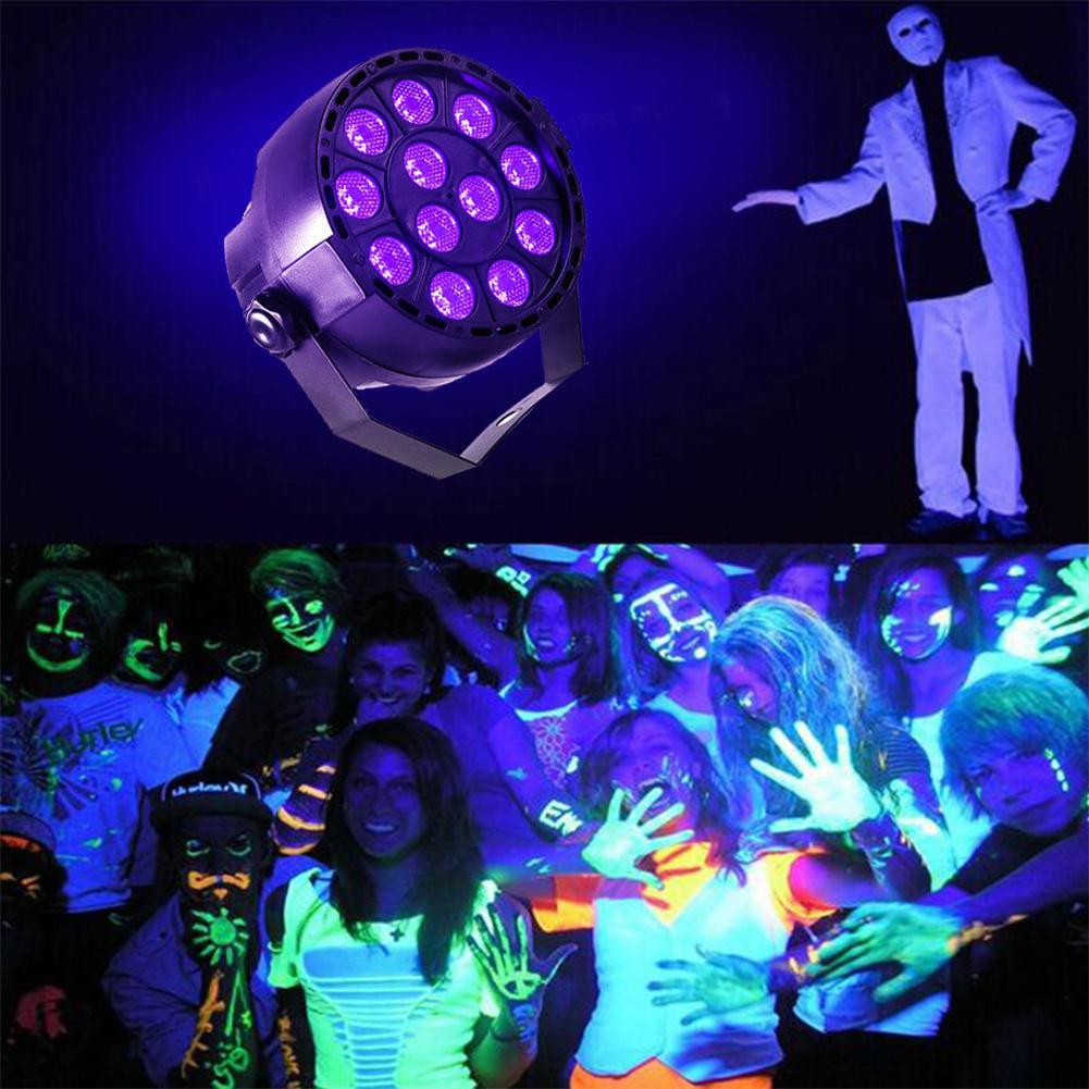 Led disco uv violeta preto luzes dj 36 w ue plug par lâmpada uv para festa de natal lâmpada barra fase arruela da parede ponto luz de fundo