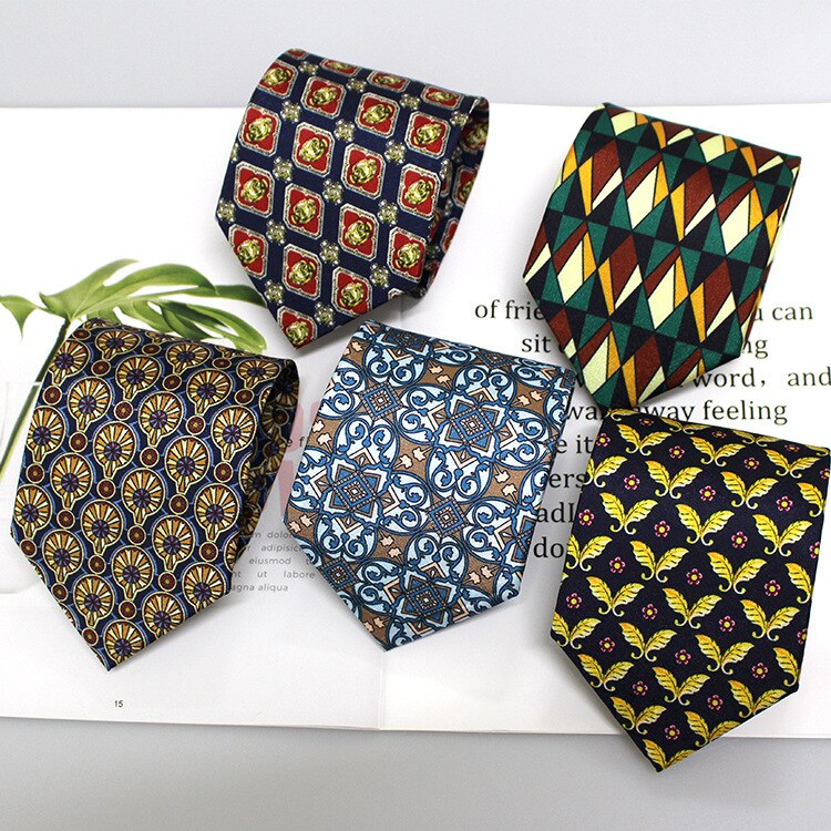 Cravates de luxe pour hommes, 9cm de large, en Polyester, pour le cou, costume, cravate Jacquard, de mariage,