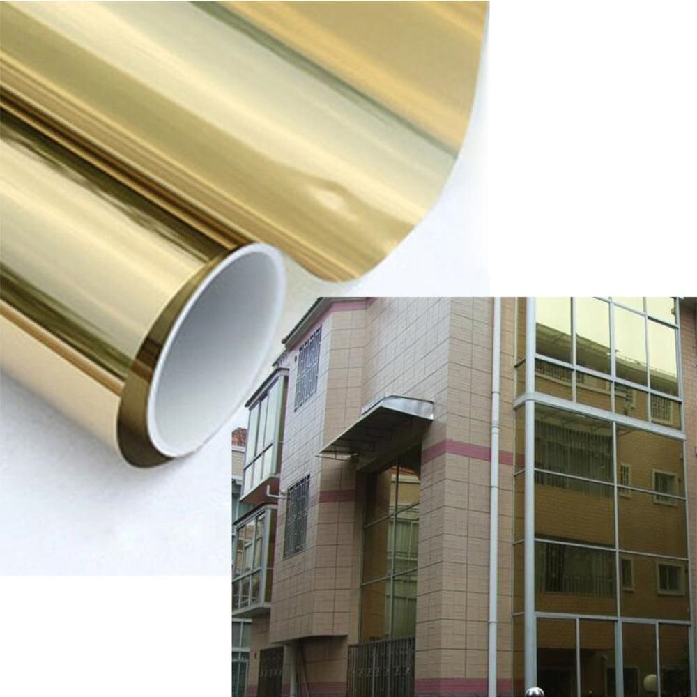 Sunice Gold Silver One Way Mirrored Reflective Window tint Film Privacy Glass Tint Sticker solar protective home building decor