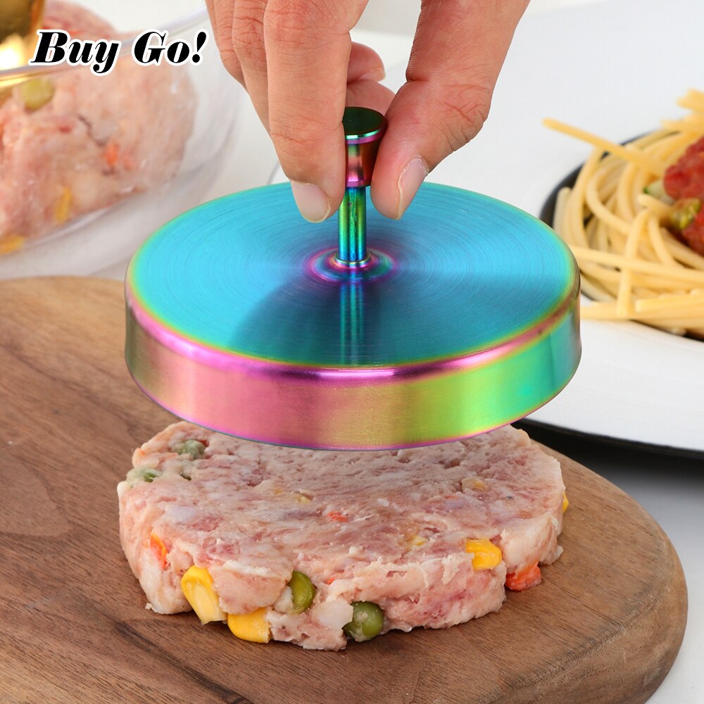 Rustfritt stål ikke-pinne utstoppet hamburger biff burger trykk form parti grille bbq maker form grille kjøkken duppeditt
