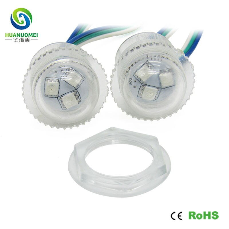 26mm 3leds dc12v ws2811 led pixel light box letters 5050 smd digital bulb full color rgb led module lights amusement park ride