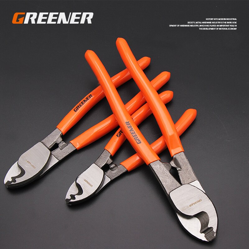 Greener-Alicates de prensado para electricistas, pelacables de corte eléctrico, multiherramienta, herramientas de mano, cortador de cables