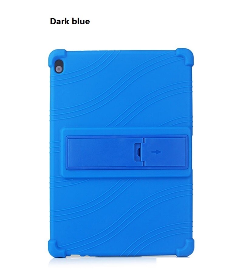 Silicon Case Voor Lenovo Tab M10 Fhd Plus Stand Cover M10Plus TB-X606 TB-X606F TB-X606X Houder Protector: Dark blue