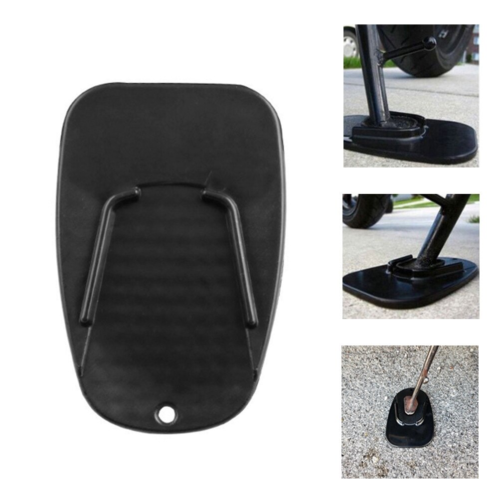 Universele Motorfiets Plastic Side Stand Pad Moto Bike Kickstand Antislip Plaat Kant Extension Ondersteuning Pad Base Protector Mat