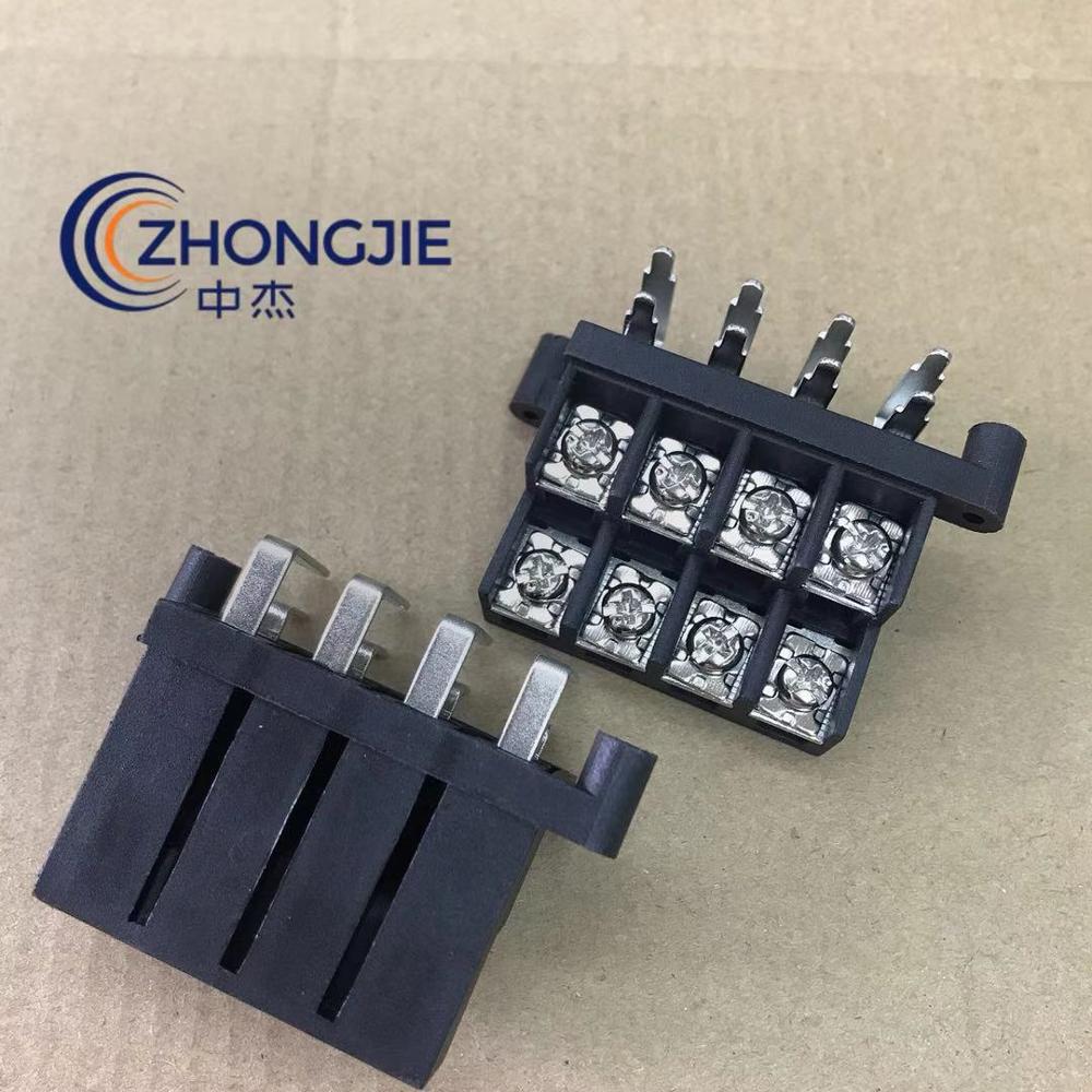 Automotive power amplifier terminal post power junction base connector