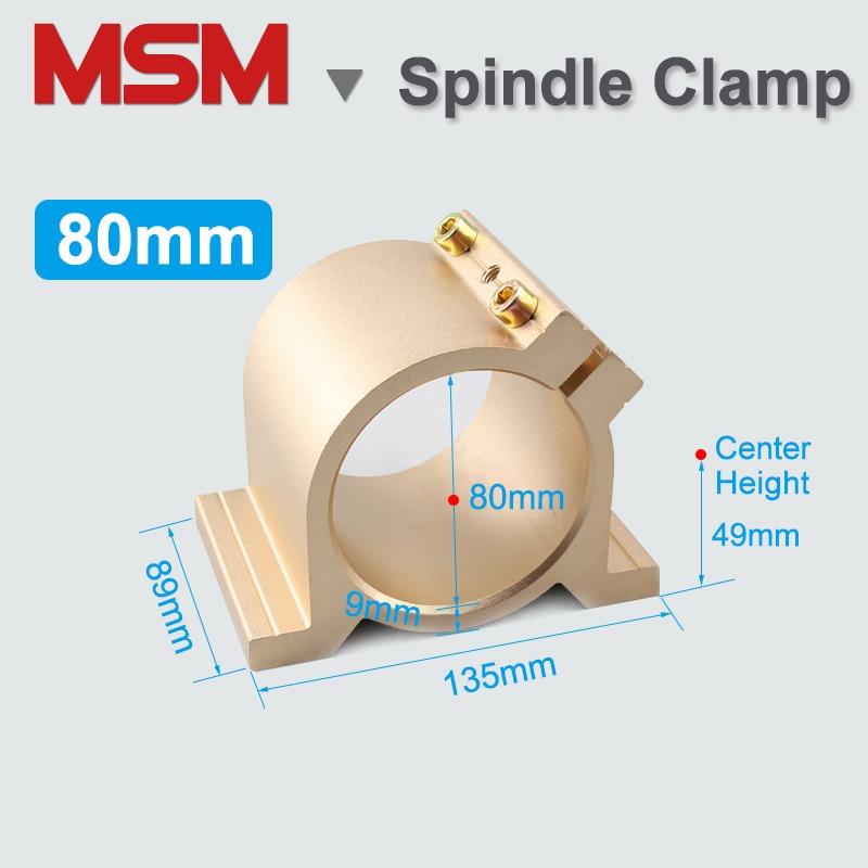 MSM Spindel Klem Montagebeugel 65mm/Spindel Armatuur Beugel Houder 80mm voor CNC Spindel Motor Frezen Graveur machine
