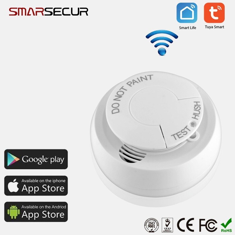 Tuya Smart Home Smart Rookmelder Wifi App Controle Remote Fire Alarm Sensor Beveiliging Automatisering Kan Worden Gebruikt In De keuken