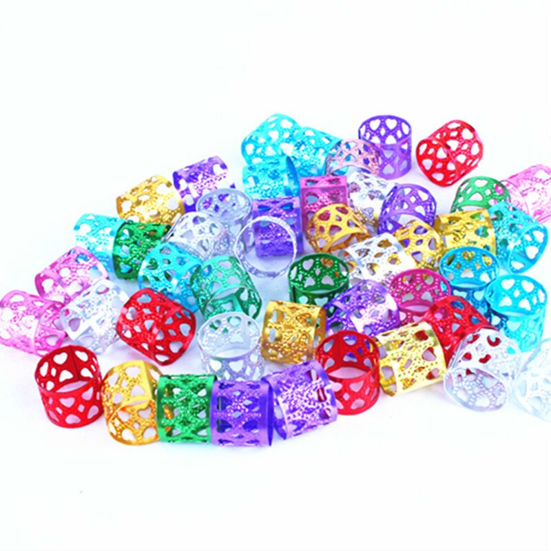20 Stck Silber Goldene Haar Perlen für Dreadlocks Haar Geflecht Rohre Manschetten Perlen Einstellbare Dreadlock Korn Clip 12*10mm