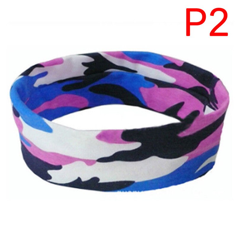 Diadema deportiva Floral de camuflaje suave para el sudor, la cabeza para banda para Yoga, correr, tenis, pañuelo de cabeza de silicona antideslizante, 20x6CM
