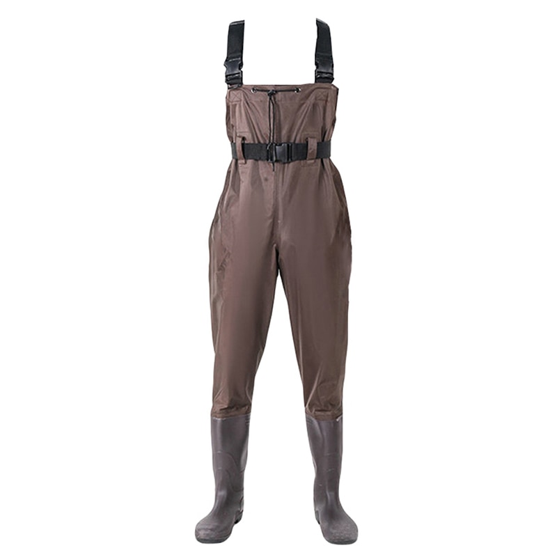 Men Women Waterproof Bootfoot Fly Fishing Chest Rubber Waders Wading Boots Suit With Camouflage Pant