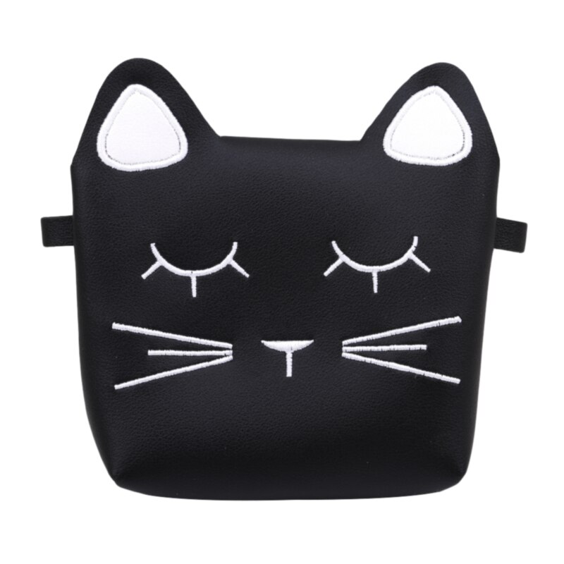 neue freundlicher Geldbörse Baby Katze Mini Schulter Tasche Niedliche Prinzessin Bote Taschen Faux Wildleder Kleine Taschen Für freundlicher Mädchen: Schwarz
