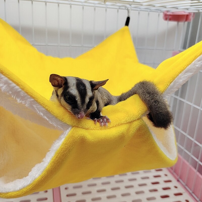 Hamac en peluche pour animaux de compagnie, lit Double couche, épais et , hamac, Hamster, furet, écureuil, lapin, nid, Cage suspendue, maison, My06 21