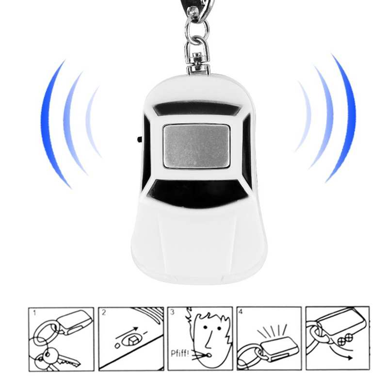 Buscador de llave perdida LED en forma de coche, llavero con localizador, silbato, Control de sonido, para carteras, coche, mascotas, mochilas para niños, maletas