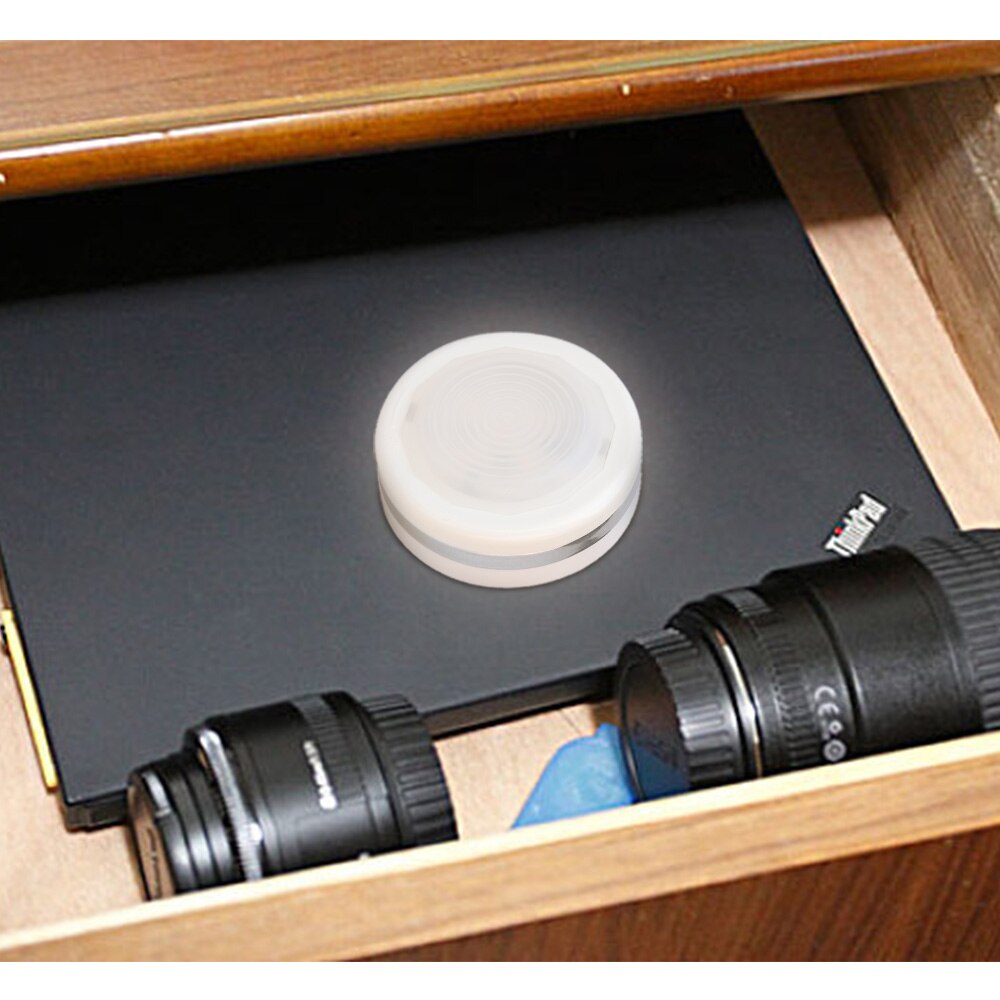 Wireless RF LED Under Cabinet Lighting 4PCS LED Puck Llights with Remote Dimmable For Bed Corridor Stairs