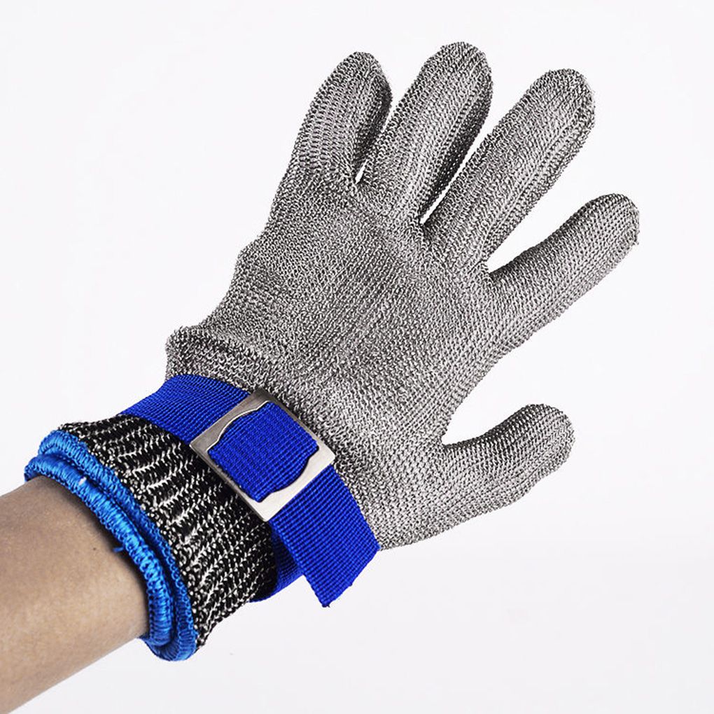 Cut Resistant Metal Mesh Gloves Stainless Steel Gloves Working Safety Gloves Metal Mesh Anti Cutting For Butcher Worker RU