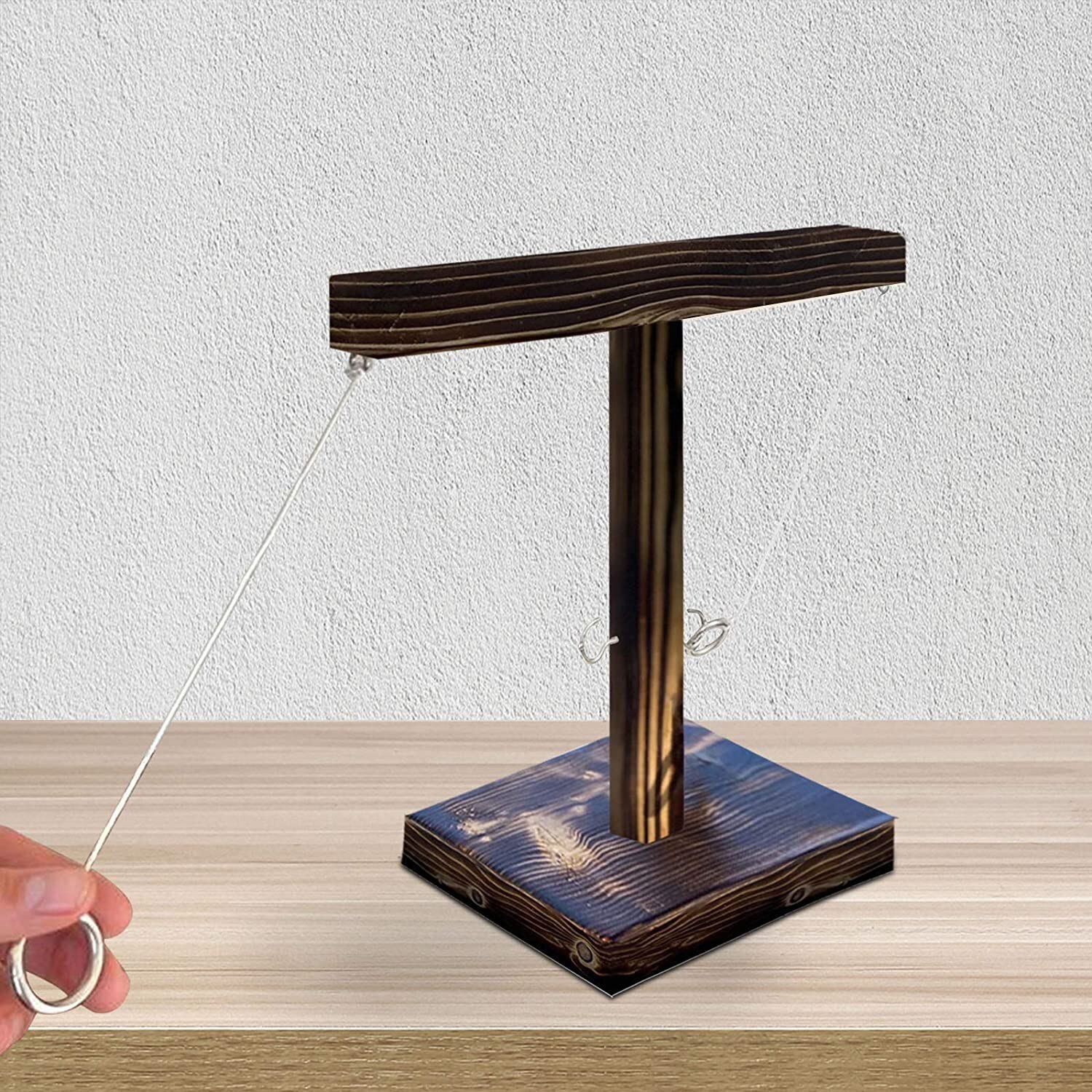 Partij Speelgoed Leisure Industriële Stijl Bar Drink Shop Handgemaakte Houten Ring Toss Haken Snelle Interactief Spel Voor Bars thuis