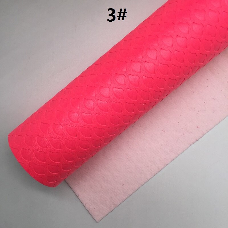 Tela de cuero de imitación de sirena de neón, hojas de cuero sintético de Tela de cuero para hacer lazos, 21x29cm, bricolaje, T376, 1 ud.: 3