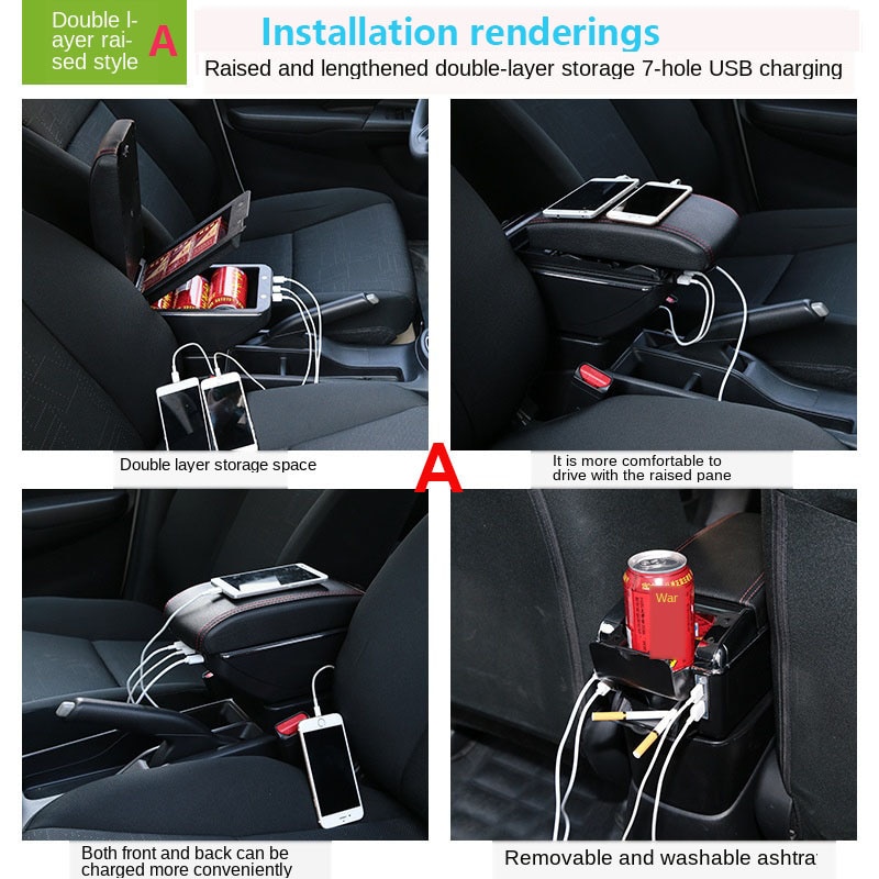 til citroen berlingo armlene ettermontering deler til peugeot samboer tipi bil armlen oppbevaringsboks biltilbehør lader usb ledet