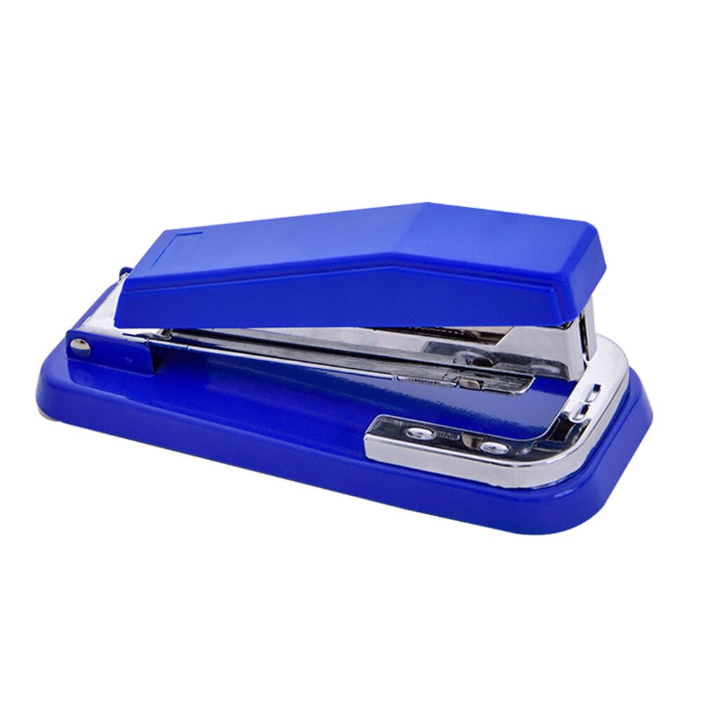 Grapadora de escritorio con cabeza de la grapadora giratoria de 360 grados, con grapas, cincel filoso para oficina, papelería, escuela y hogar: blue