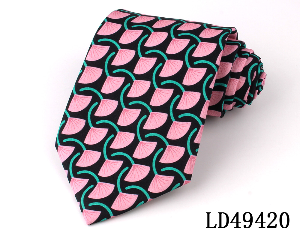 Nowe w kwiatki drukuj krawaty dla mężczyzn kobiety moda miękkie krawat garnitury poduszka podróżna polisterowa krawaty dla chłopca dziewczyny Gravata prezenty ślubne krawaty: LD49420