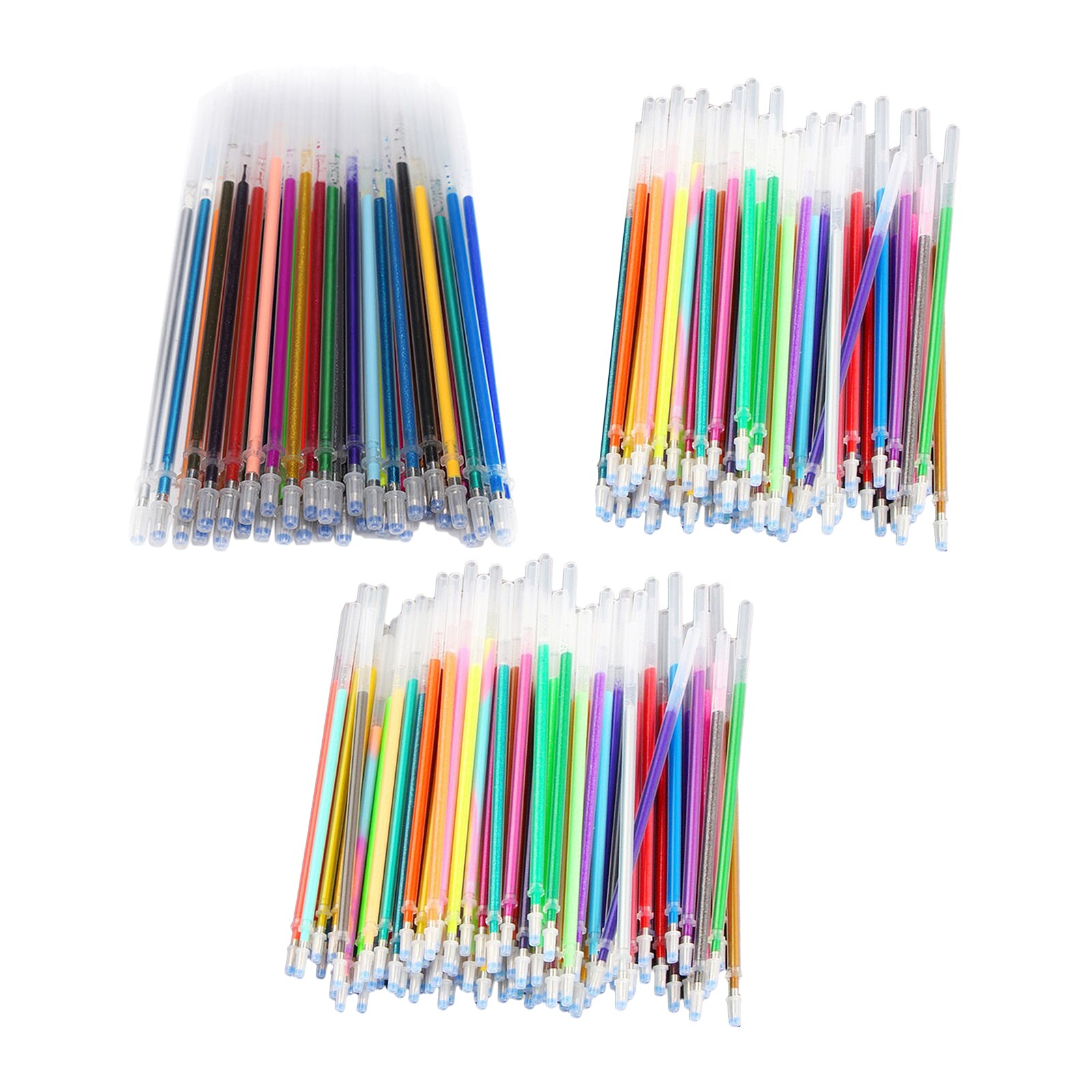 36/60/100Color Neon Gel Pen Refill Glitter Pen for Coloring Drawing Craft Marker