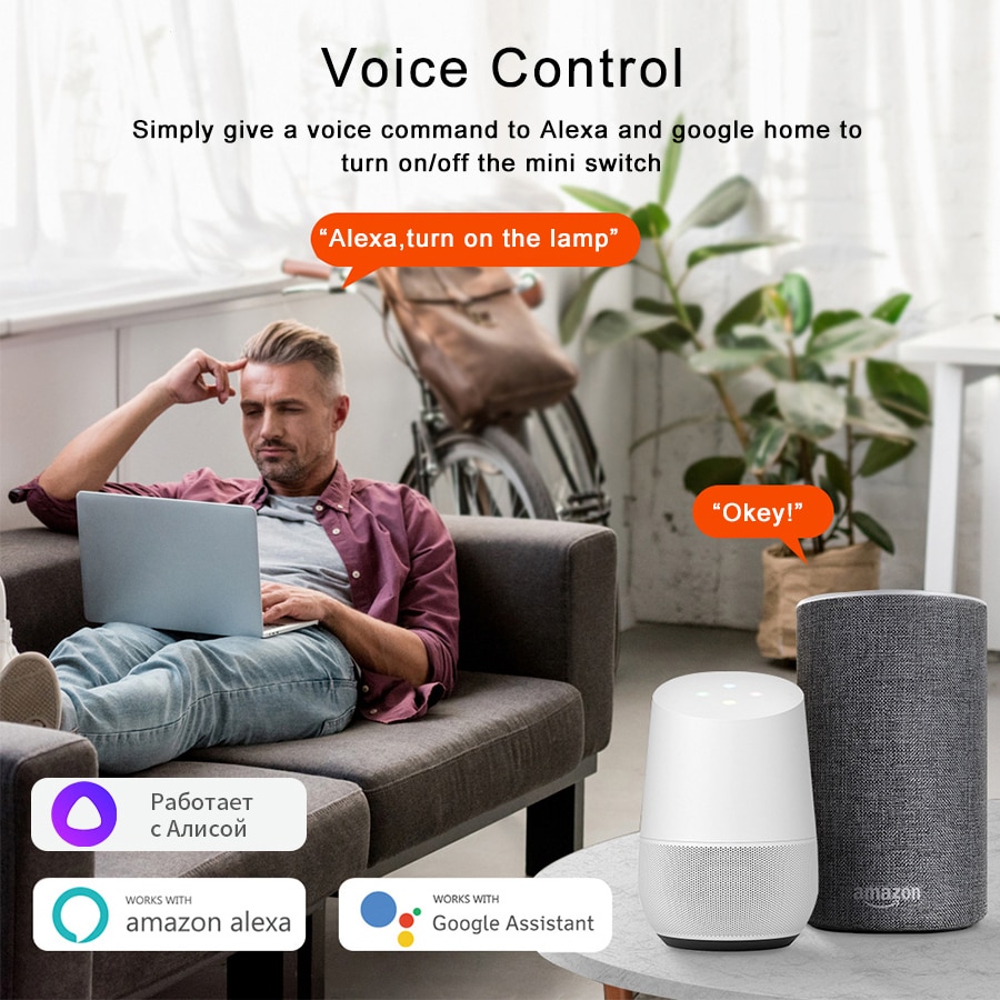 Tuya smart wifi-bryter yandex alice smart home trådløs bryter alexa google home 16a timer stemmekontroll gjør-det-selv automatiseringsmodul