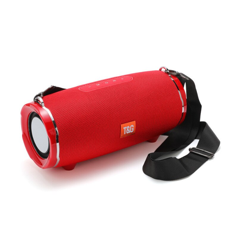 50w højeffekt bærbare bluetooth højttalere udendørs trådløs søjle subwoofer 3d stereo musik center boombox 4400 mah tf pk  tg118: Rød