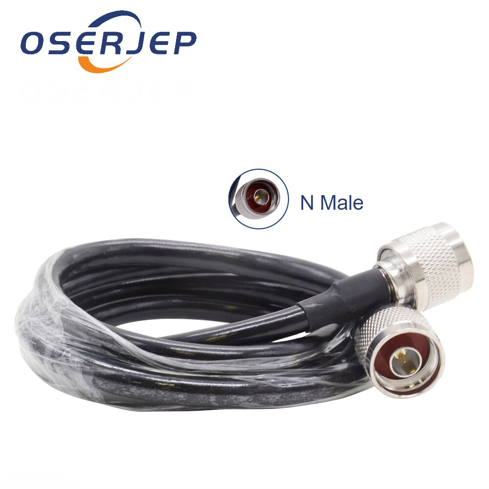 50ohm RG6 Coaxiale Kabel Zwart 1 Meter Kabel N Male Naar N Male Connecto Lage Verlies Voor Aansluiten Mobiele Signaal repeater Om Splitter