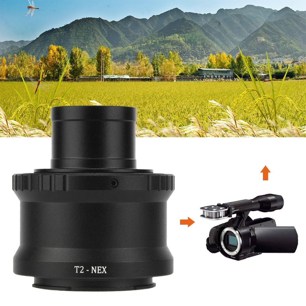 Lens Adapter T2-NEX Metalen 1.25 Inch Telescoop Mount Adapter Ring Om Fit Voor Sony Nex E Mount Camera Camera Len accessoires