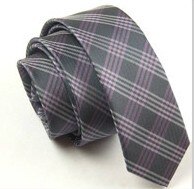 Corbata estrecha para hombre, corbata fina con patrón de puntos de 8cm, , corbata estrecha para negocios, Corbata a rayas para boda: Plata