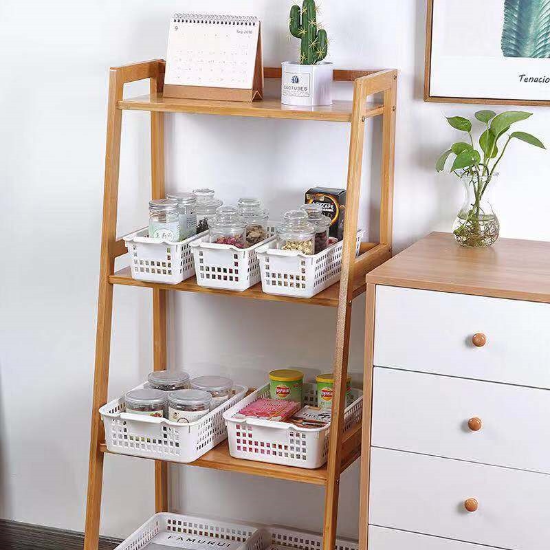 Panier de rangement rectangulaire pour snacks | Panière de rangement en plastique creuse domestique pour bureau boîte de rangement pour articles divers panier pour salle de bain