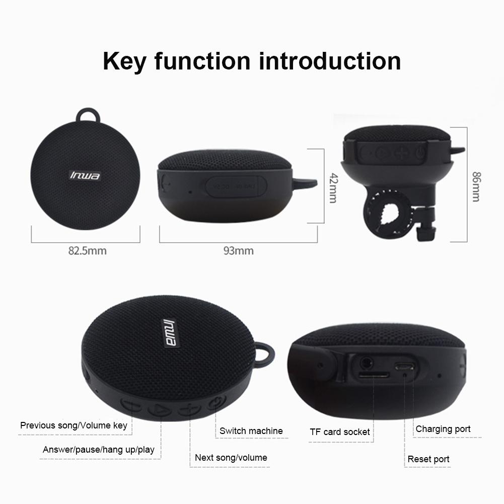 Bikes Bluetooth Speaker Bicycle Column Waterproof Shower Speaker Acoustics PortableSound Boombox Soundbar Woofer Hands Free