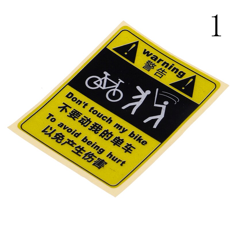 Rør ikke på min cykel vandtæt dekorativt advarselsmærkat vandtæt mærkat cykeltilbehør: 1