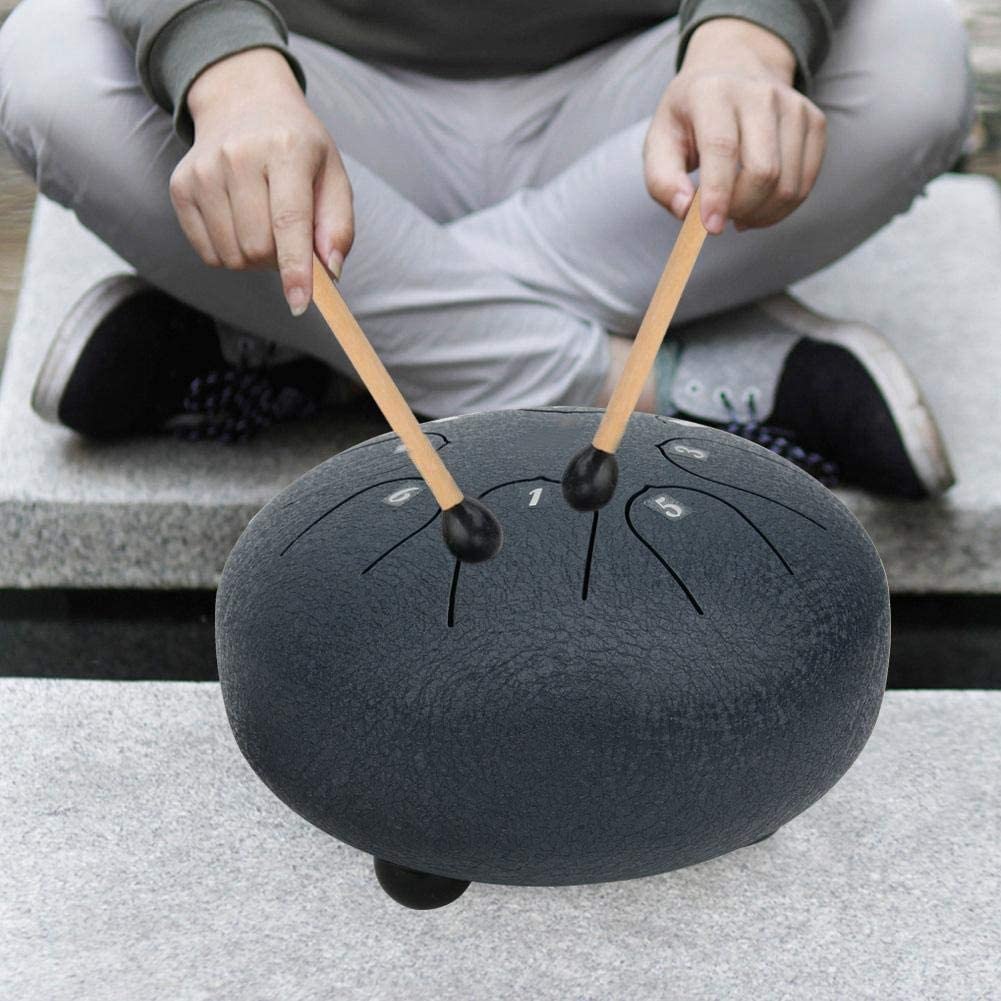 Staal Tong Drum, 8 Notes 6 Inch Pan Drum Percussie Staal Drum Instrument Met Hamers, Mallet Beugel, tonic Sticker En Muziek