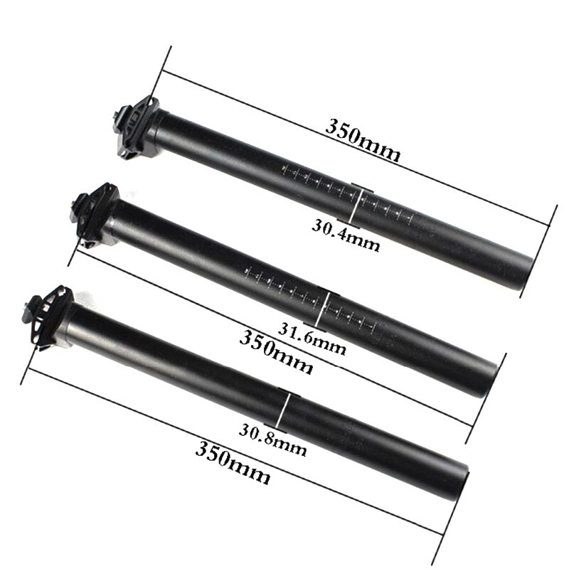 MTB Droga rower sztyca 30.4mm 30.8mm 31.6mm składane siodełko rowerowe rura 350mm kolarskie siodło słw górę akcesoria ze stopu aluminium