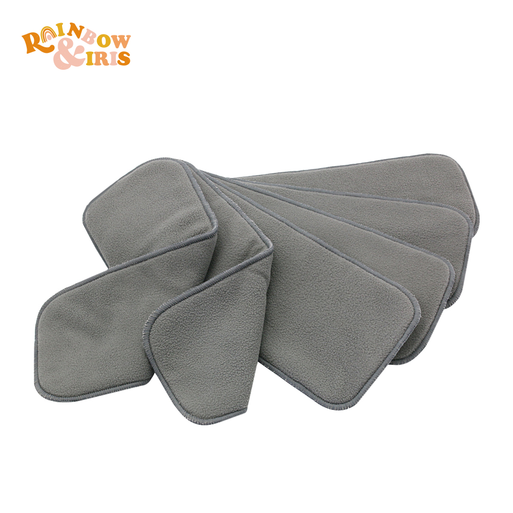 Rainbow&amp;Iris Baby Hand Wash Diapers Baby Diapers Built-in Button Diapers BABY Diaper: 6 bamboocharcoal