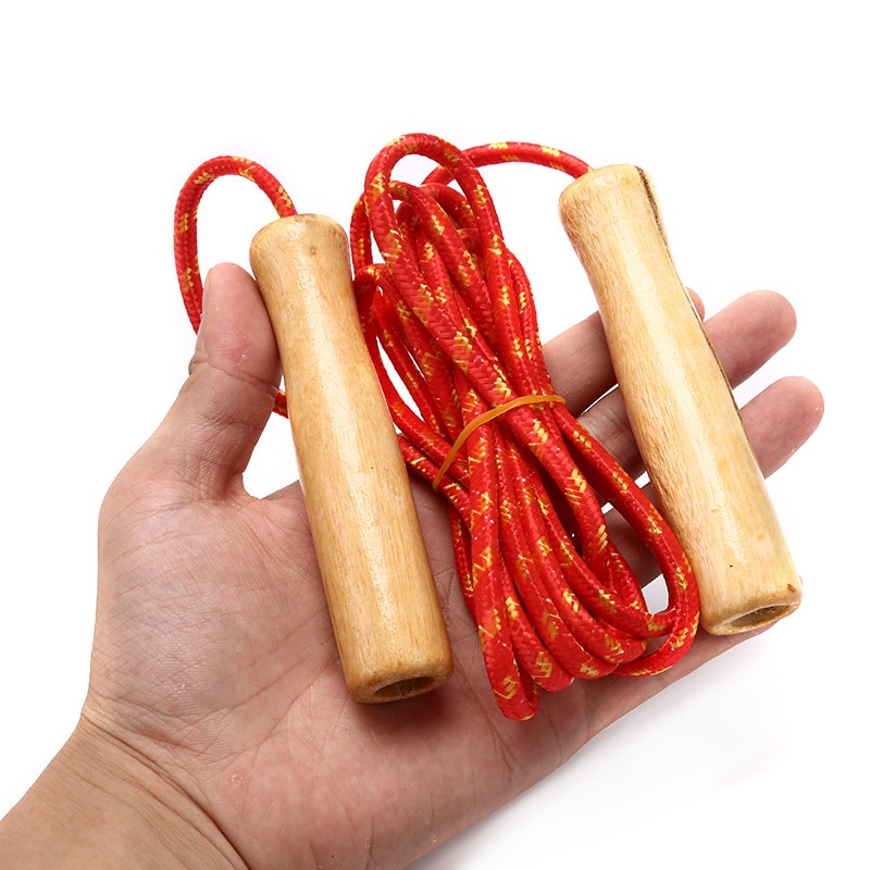 1 ud. Saltar la cuerda de saltar deportiva practicar el salto de velocidad mango de madera niños chico equipo de entrenamiento