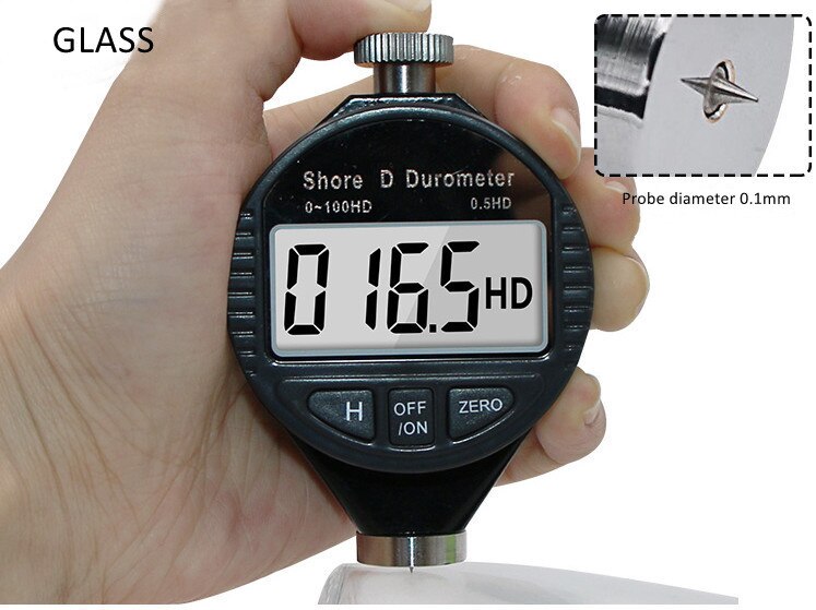 Digital Shore Durometer Hardness Tester 0-100H For Plastic Leather Rubber Resin