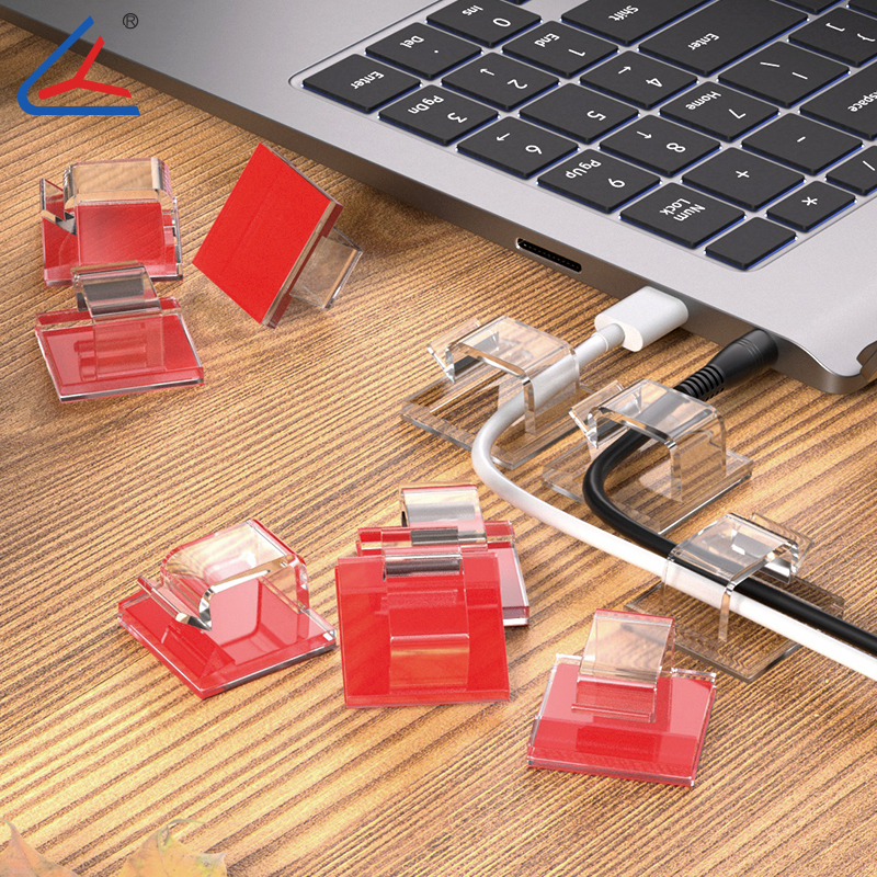 20/50/100 Stück Kabelklemmen, selbstklebende Kabel-Organizer-Klemmen, Büro- und Haushaltsklemmen (transparent) Fermacav