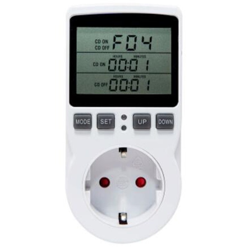 Multifunktions termostat temperaturkontakt stikkontakt med timer switch 16a opvarmning køling timing mode eu stik