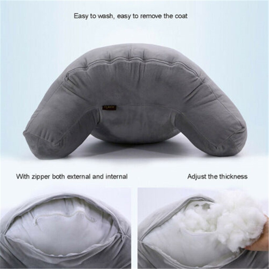 Thicked 100% Cushion Lumbar Back Support Chair Cushion With Arms Back Pillow Bed Plush Big Backrest Reading Rest Pillow