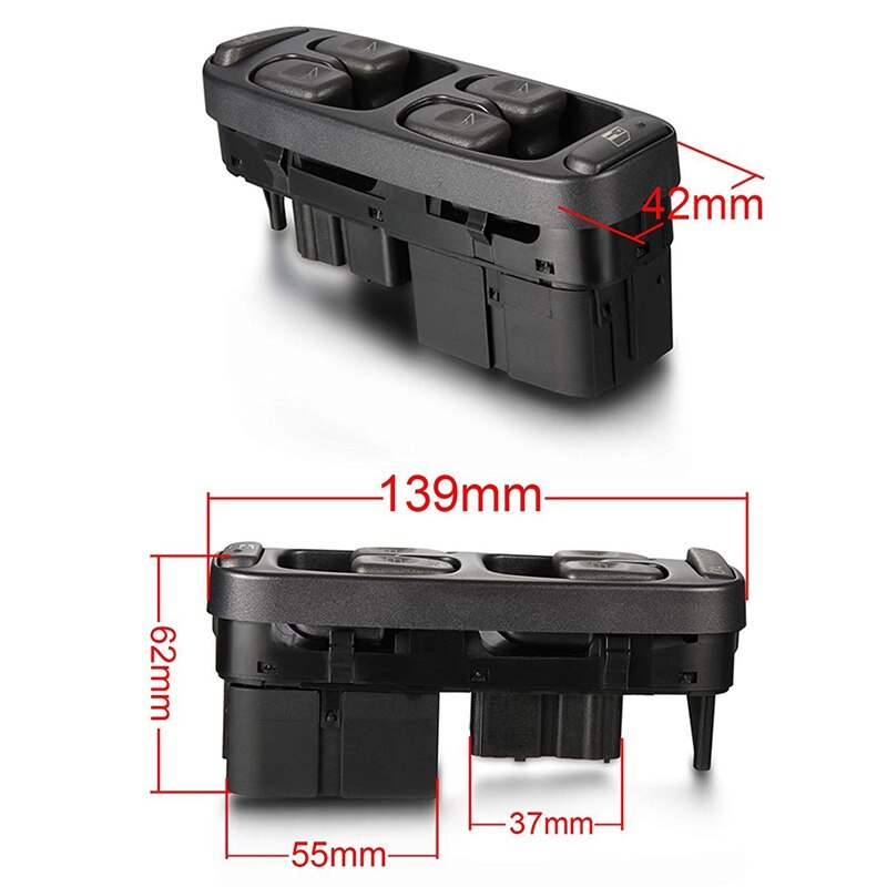 Schakelaar Ruitbediening Schakelaar Linksvoor Driver Side Vervanging Fit Voor 1998-2000 Volvo Xc70 V70 S70 Vervangen 8638452