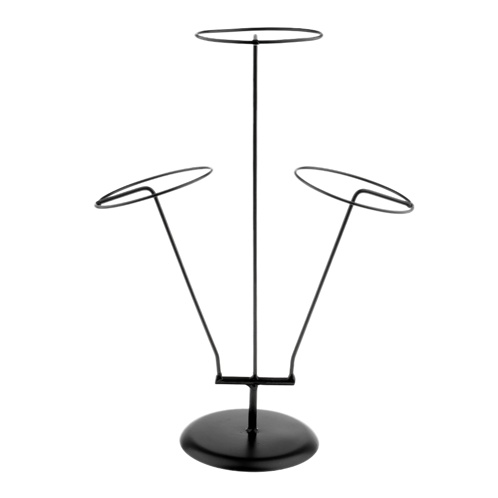 Soporte de exhibición de 3 cabezas para sombreros y gorras, soporte duradero para secar pelucas, estante para almacenamiento de pelucas