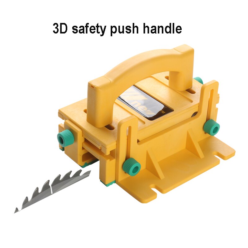 3D Safety Wood Push Handle Push Table Saw Slot Adjuster Movable Measuring Block Saw Slot Woodworking Safe Work Protection Tool