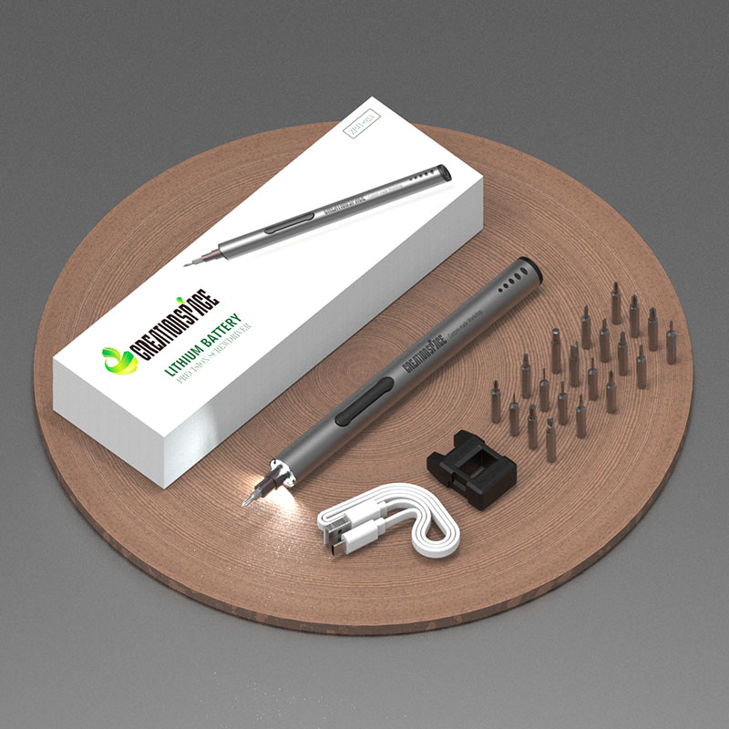 Kit di cacciaviti elettrici Set di cacciaviti elettrici a batteria strumenti di precisione ricaricabili USB multiposizionali: CS02B