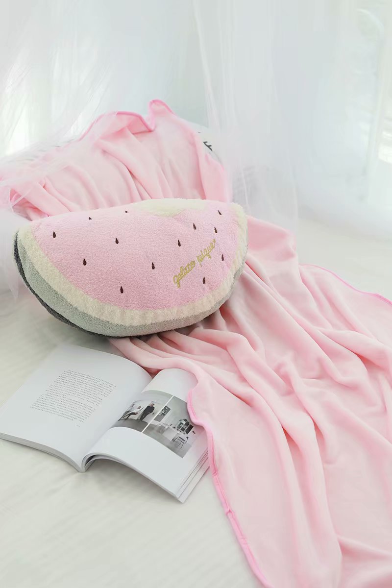 Sød pige hjerte vandmelon pude pude to-i-en pude tæppe air conditioning tæppe pude dyne børn lille tæppe